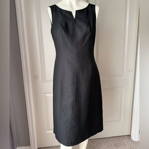 Talbots Silk / Cotton Split-Neck Sheath Dress